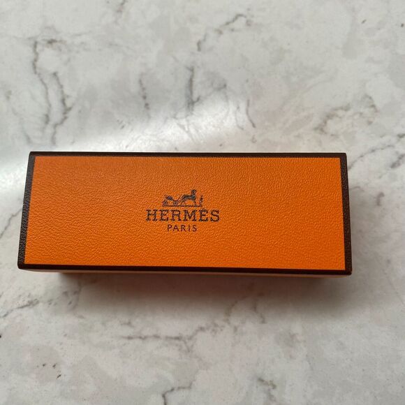 Hermes Paris Orange Cardboard Upside Storage Empty Box L 3.5"x W 1.2"x H 1" - Picture 1 of 6